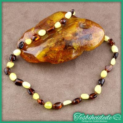 Has Kehribar Bebek Diş Kolyesi