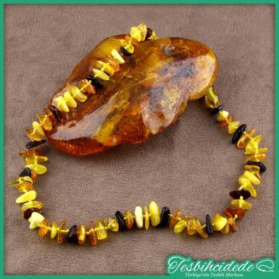 Has Kehribar Bebek Diş Kolyesi