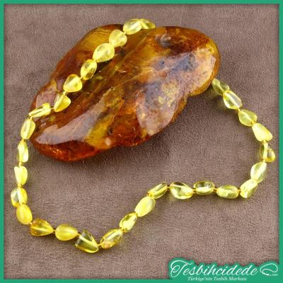 Has Kehribar Bebek Diş Kolyesi