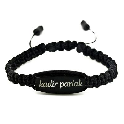 İki İsim Gümüş Tasarım İsim Yazılı Bileklik