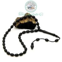 İnce Sistemli Sade Erzurum Oltu Taşı Tesbih (5.5X8 mm)