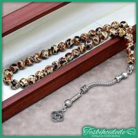 Kahve Parçalı Kokulu Toz Kehribar Tesbih