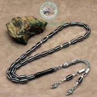 Kapsül Kesim 6'Lı Karpuz İşlemeli Erzurum Oltu Taşı Tesbih