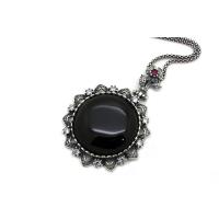 Kök Yakut Ve Oltu Taşlı Bayan Kolye