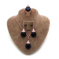 Koyu Mavi Kedi Gözlü Gümüş Üçlü Takım