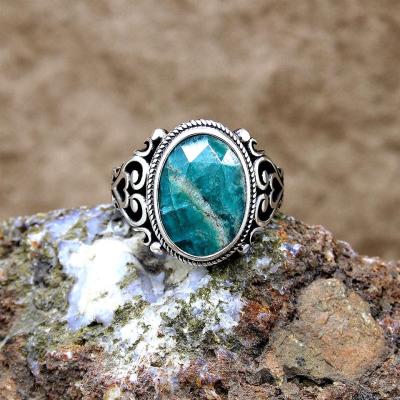 Krizokol Taşlı Erkek Gümüş Yüzük
