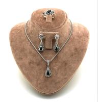 Lale Model Markazit Ve Oltu Taşlı Gümüş Üçlü Takım