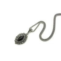 Markazit Taşlı Oltu Taşı Kolye