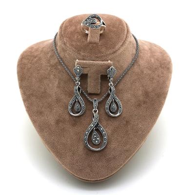 Markazit Taşlı Gümüş Üçlü Takım