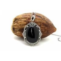 Markazit Ve Oltu Taşlı Gümüş Kolye