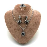 Markazit Ve Oltu Taşlı Gümüş Üçlü Takım