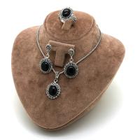 Markazit Ve Oltu Taşlı Gümüş Üçlü Takım