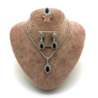 Markazit Ve Oltu Taşlı Gümüş Üçlü Takım