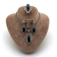 Markazit Ve Oltu Taşlı Gümüş Üçlü Takım