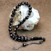 Osmanlı Devlet Arması Özel Tasarım Tuğra İşlemeli Erzurum Oltu Taşı Tesbih