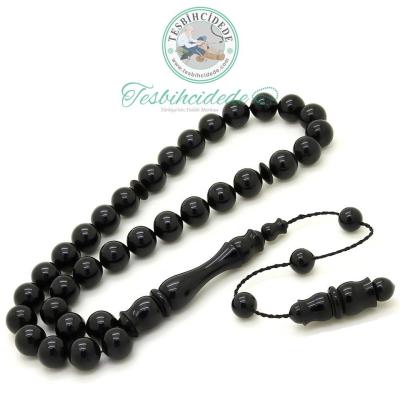 Osmanlı Formda Koyu Kırmızı Sıkma Ateş Kehribar Tesbih