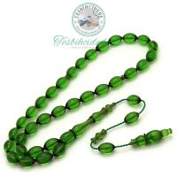 Osmanlı Formda Yeşil Sıkma Ateş Kehribar Tesbih