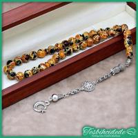 Parçalı Damla Kokulu Toz Kehribar Tesbih