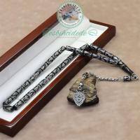 Piramit İşlemeli Kesme Erzurum Oltu Taşı Tesbih