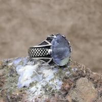 Rutil Kuvars Taşlı Gümüş Erkek Yüzük