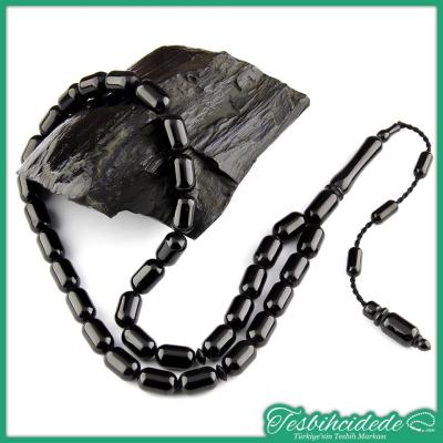 Sistemli Eskitme Kapsül Model Sade Erzurum Oltu Taşı Tesbih (6X10 mm)