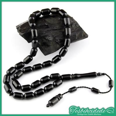 Sistemli Eskitme Kapsül Model Sade Erzurum Oltu Taşı Tesbih (7X11 mm)