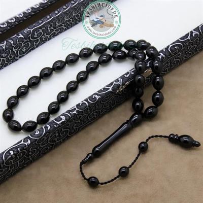 Sistemli Sade Arpa Kesim Erzurum Oltu Taşı Tesbih (7X9.5 mm)