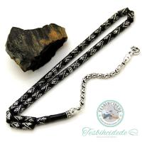 Tek Zigzag Ve Baklava İşlemeli Kesme Model Erzurum Oltu Taşı Tesbih