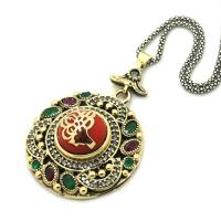 Tuğra Tasarım Mercan, Yakut, Zümrüt Ve Ziirkon Taşlı Otantik Bayan Kolye