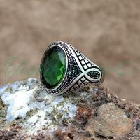 Zultanit Taşlı Erkek Gümüş Yüzük (Model-2)