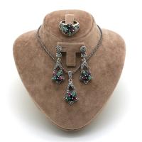 Zümrüt, Yakut Ve Safir Taşlı Markazit Gümüş Üçlü Takım