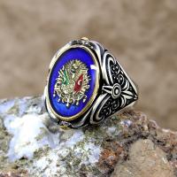 Ayyıldız Ve Osmanlı Devlet Armalı Çift Taraflı Gümüş Erkek Yüzük