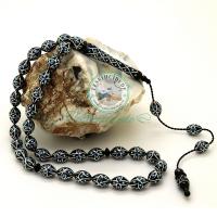 Koleksiyonluk Özel Tasarım Firuze İşlemeli Erzurum Oltu Taşı Tesbih