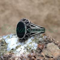 Oniks Taşlı Erkek Gümüş Yüzük