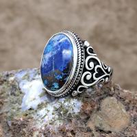 Sodalit Taşlı Erkek Gümüş Yüzük